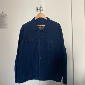 Naked and Famous - Indigo Blue Basketweave Button Up Shirt Jacket
